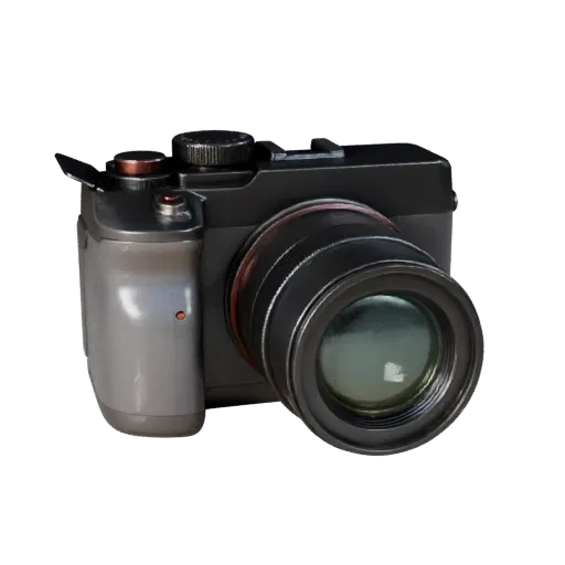 Action Video Camera Modular 3D model, isometric modular kit view, showing textured grips, lens barrels.