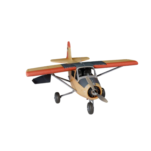 Avion à hélice 3D Modèle pour Blender & Jeux - Réaliste