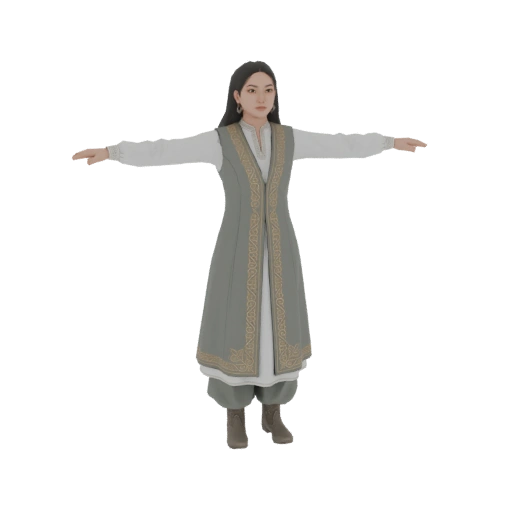 Traditional Asian Woman 3D Model