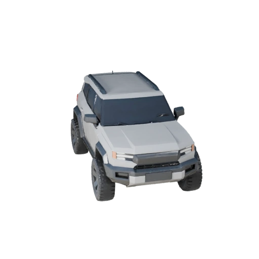 Modelo 3D de SUV Futurista - Activo PBR Listo para Juegos Poligonal Bajo