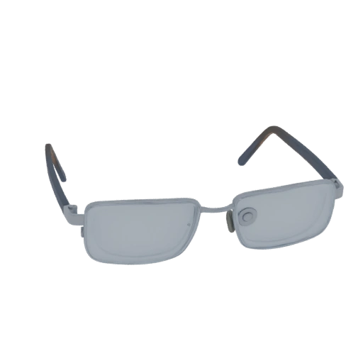 Modern Rectangular Eyeglasses 3D Model