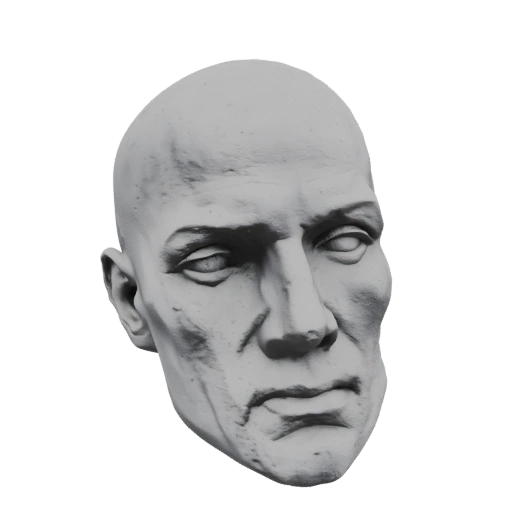 Sculpted Male Head Bust
