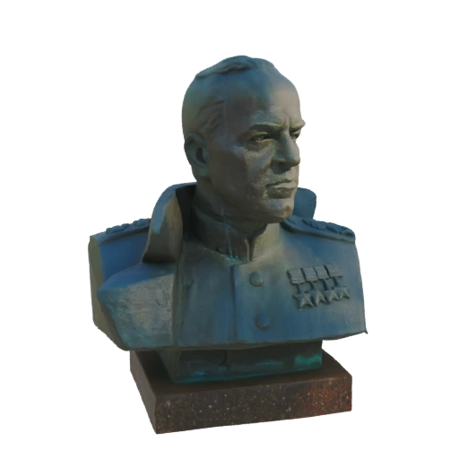 Bronze Military General Bust with Medals
