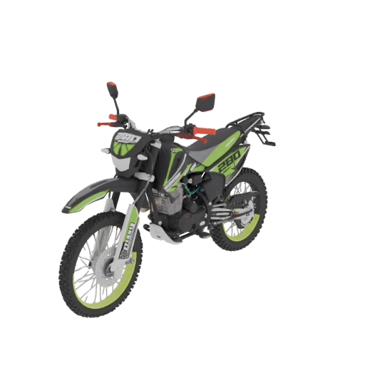 Moto de Cross Verde e Preta 280