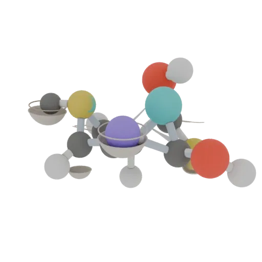 Classroom Molecule Set 3D model, side profile view, technical viewport render, showing colored spheres, molecule layout.