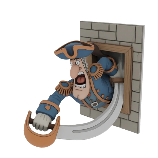 Captain Bluebeard Pirate Figure