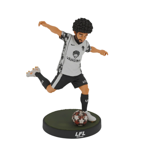 Football Player Kicking Ball Figurine
