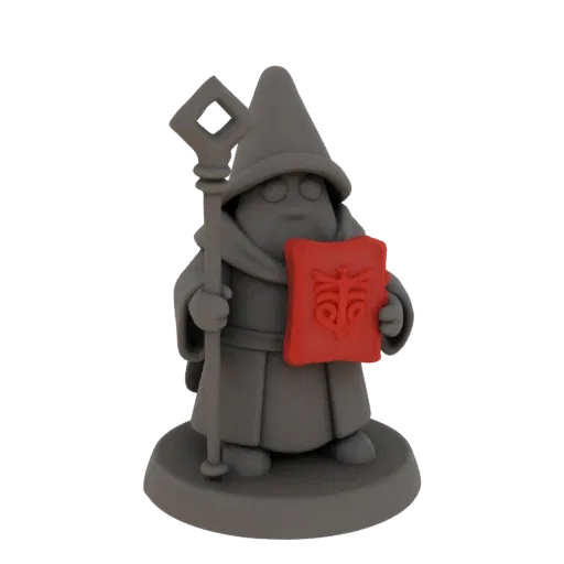 Medieval Dwarf Wizard Miniature STL - Guard