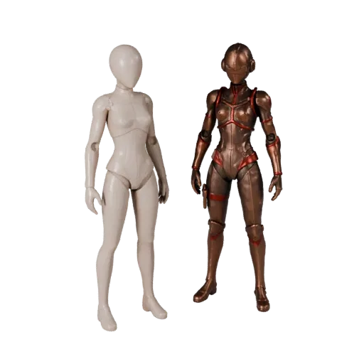 Personagem 3D Estudante NPC Arcano de Anime, vista do viewport do motor, ativo low-poly com pose em pé e pbr