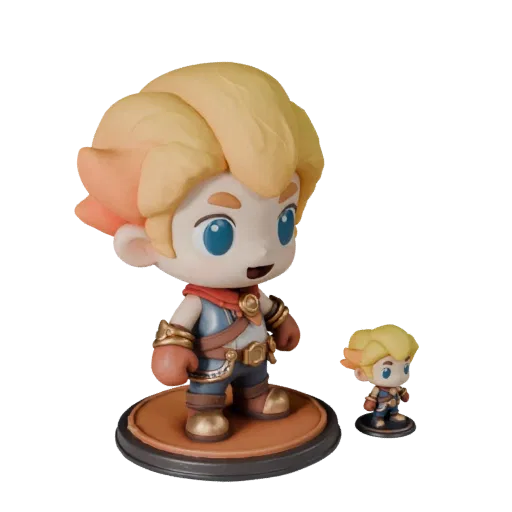 Fantasy Mascot Character realistic 3D model preview showing pose, three-quarter view, expression and smooth toy surfaces