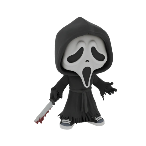 Chibi Ghostface with Knife 3D Model
