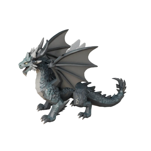 Modèle 3D Dragon de Forêt Low Poly - Asset de Jeu Unity avec FBX