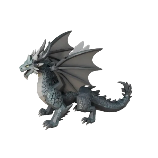 Low Poly Forest Dragon 3D Model - Unity Game Asset with FBX