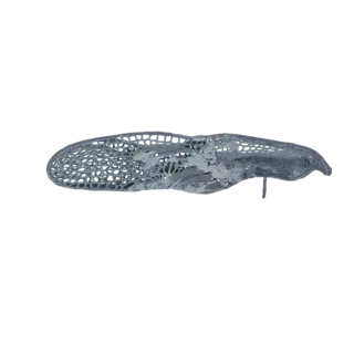 3D model of an abstract organic lattice structure with intricate, interconnected patterns and a textured surface.