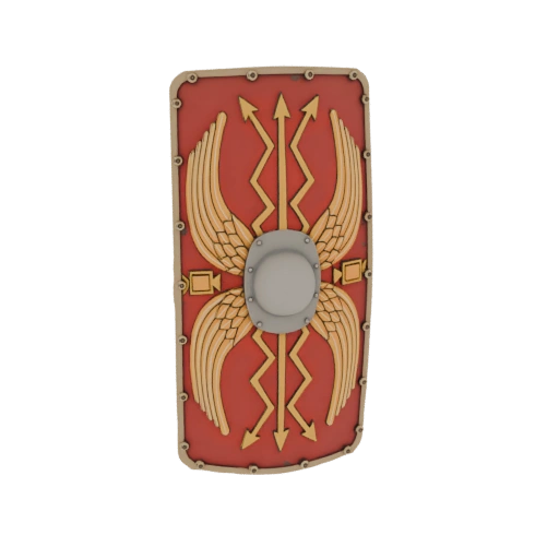 Roman Scutum Shield 3D Model