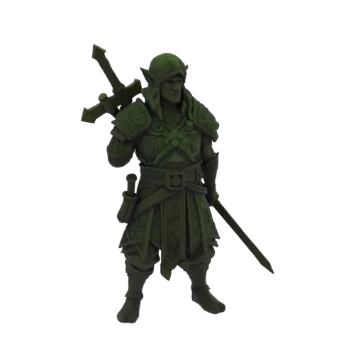 Fantasy Dwarf Druid Miniature STL