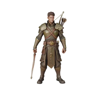 Fantasy NPC Ranger Character Model - Rigged