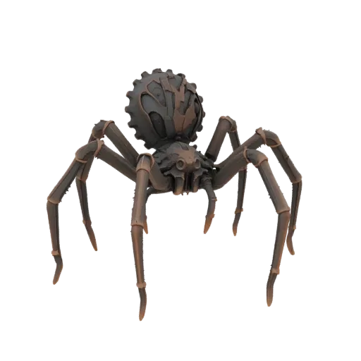 Dunkle Fantasy Winterspinnen-Gegner-Miniatur STL, Drei-Viertel-Tabletop-Rendering, harzdruckbare Gegner-Miniatur mit bronzene