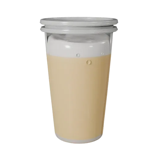 Smoothie Tea Mug Printable 3D model, isometric STL render, showing glass, container shape.
