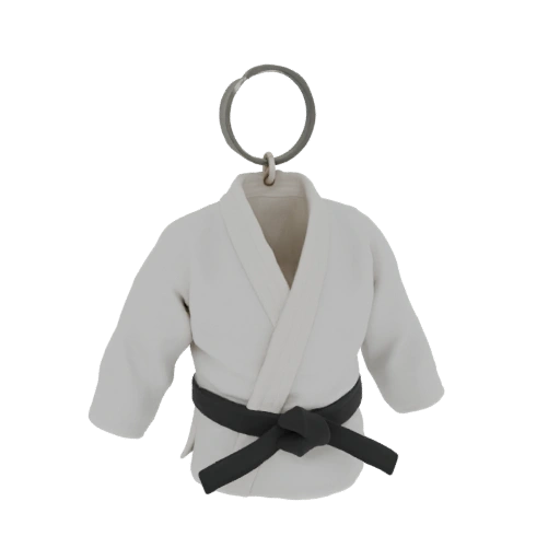Martial Arts Gi Keychain Charm 3D Model