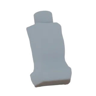 A minimalist 3D model of a light gray bottle with a cap, presented against a white background.