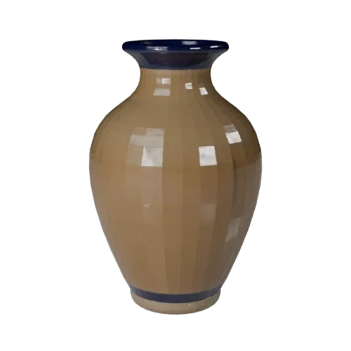Handmade Vase Realistic 3D model, living room, three-quarter studio render, ceramic detail.