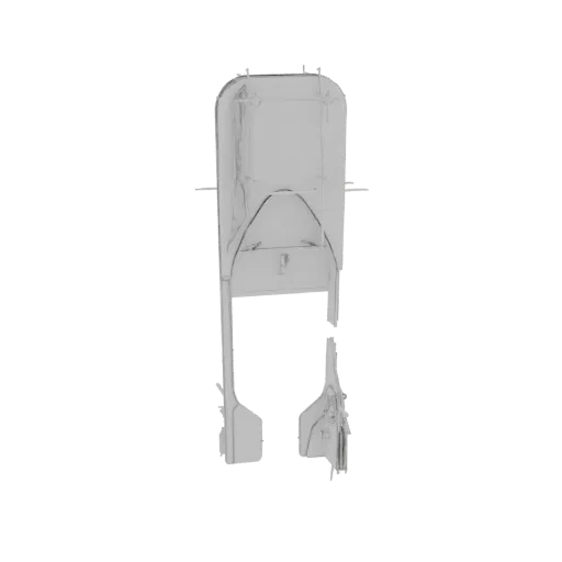 3D render of a futuristic sci-fi vehicle chassis with intricate mechanical details and a sleek, advanced design.