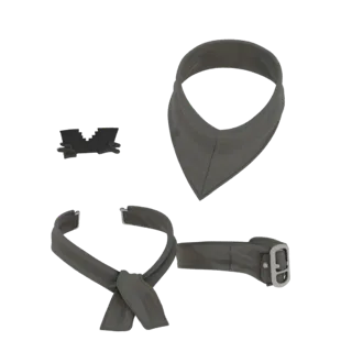 Utility Scarf Printable 3D model, isometric STL render, showing metal, small wearable silhouette.