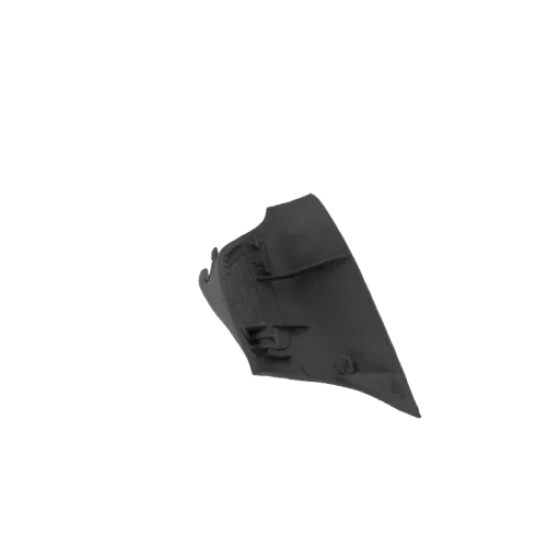 3D model of a black automotive interior trim clip with mounting tabs, shown against a white background.