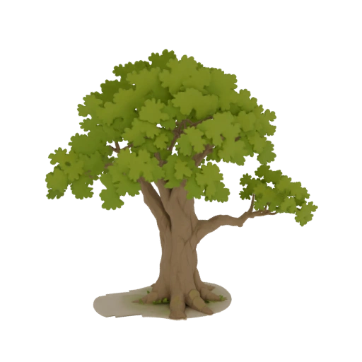 Stylized Oak Tree