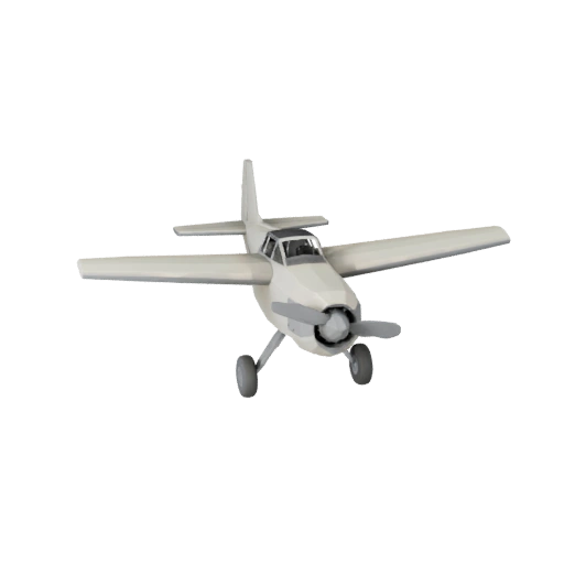 Avion à hélice low poly 3D pour Unity & Unreal