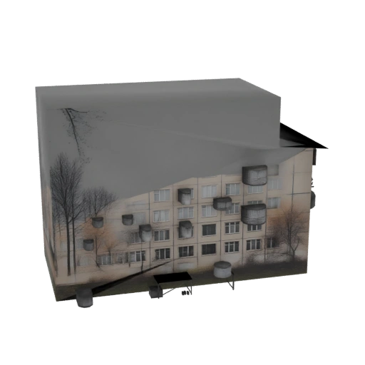 Soviet-Era Apartment Building 3D Model