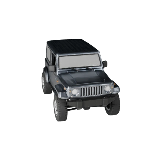 Kompakter SUV 3D Modell für Unity - Low Poly Game Asset