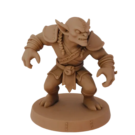 Fantasy Venomous Goblin Shaman Miniatur STL, Drei-Viertel-Tabletop-Rendering, harzdruckbare Gegner-Miniatur mit Rüstung, Beut