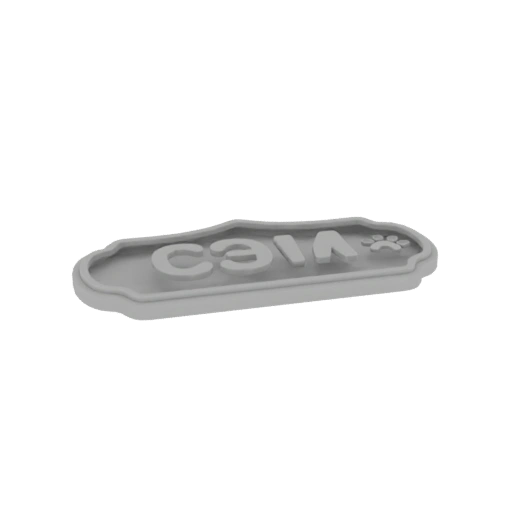 Caia Name Tag with Paw Print