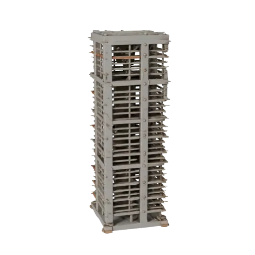 Temporary Scaffold Tower Product Viz 3D model, three-quarter studio product render, showing concrete, form detail.