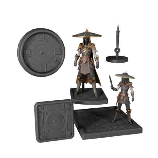 Abstract Resource Token realistic 3D model preview showing scale, three-quarter scene view