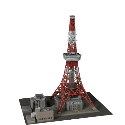 Modelo 3D de la Torre de Tokio para Unreal - Activo en Tiempo Real para Escenas de UE