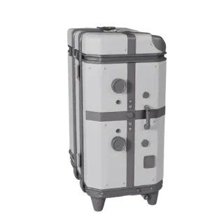 Modern Switch Box 3D model, three-quarter front view, Unreal Engine viewport, showing metal hinges, form detail.