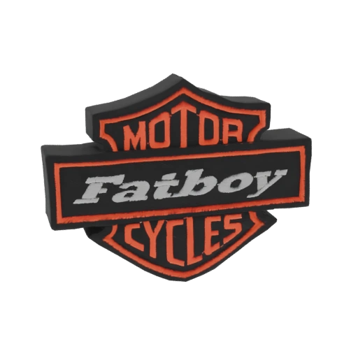 Fatboy Cycles Motorcycle Emblem 3D Model