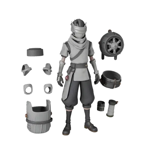 Anime Arcane Ninja Character Model - Rigged