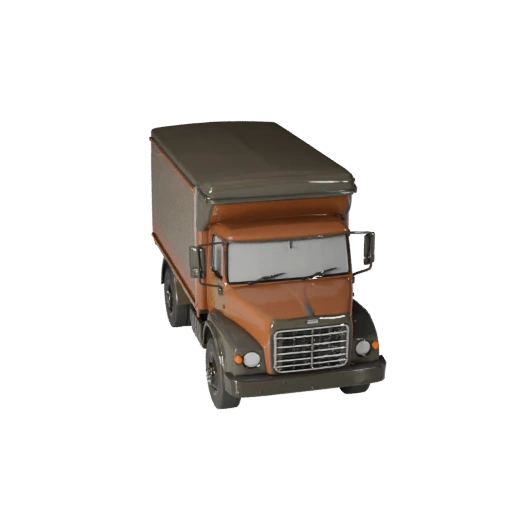 Modelo 3D de Caminhão de Carga Vintage - Asset PBR de Alto Poligonagem para