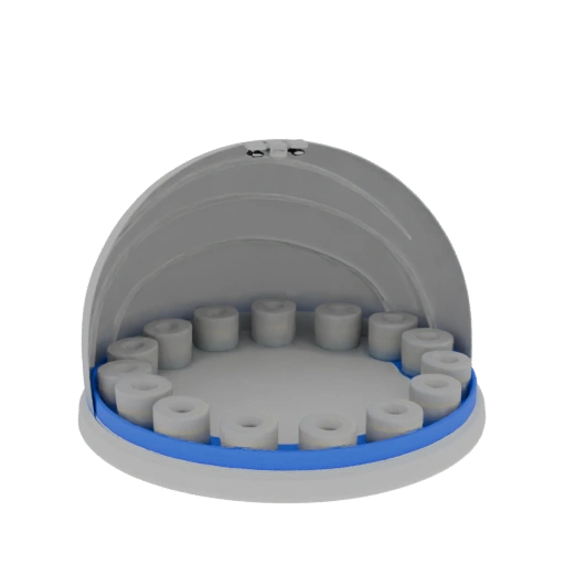 Hemisphere with Half-Cylinders