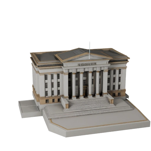 Modello 3D Tribunale per Blender - Asset di Rendering per Architettura