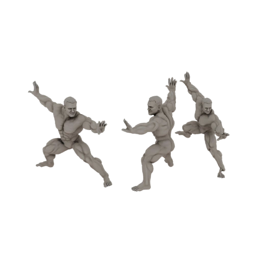 Muscular Male Figures - Dynamic Poses