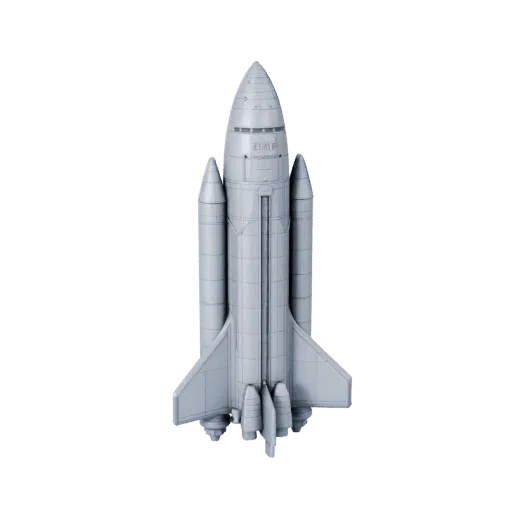 Modèle 3D STL de lanceur imprimable, vue d'affichage isométrique, atout de véhicule prêt à imprimer avec silhouette de missio