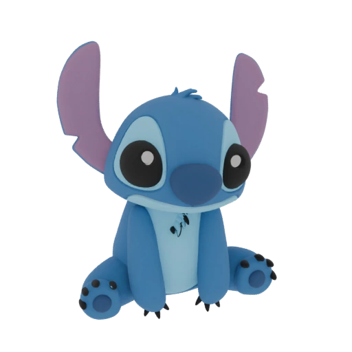 Stitch Sitting 3D Model
