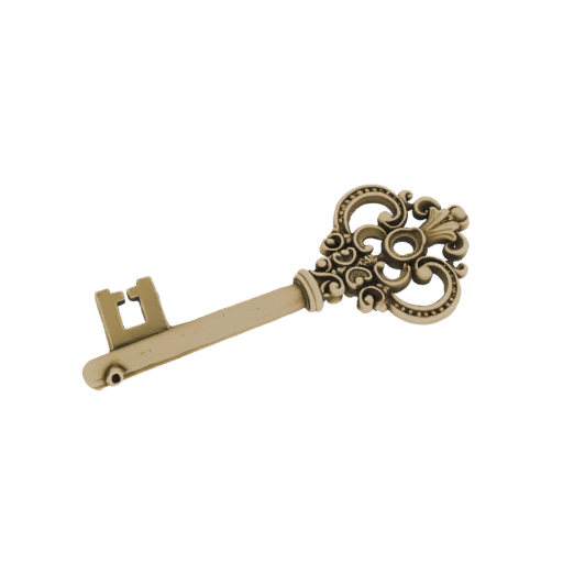 Ornate Antique Key 3D Model