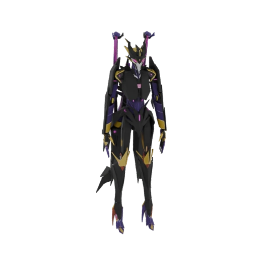 Futuristic Cybernetic Warrior 3D Model