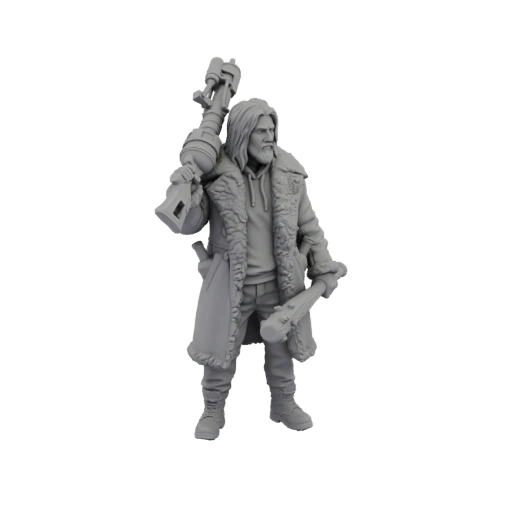 Wasteland Wanderer with Staff and Blaster Miniature